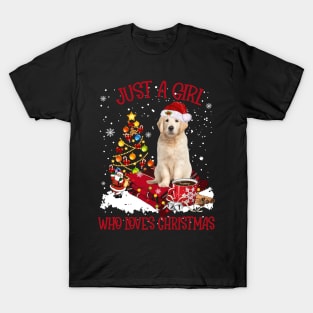 Golden Retriever Just A Girl Who Loves Christmas T-Shirt